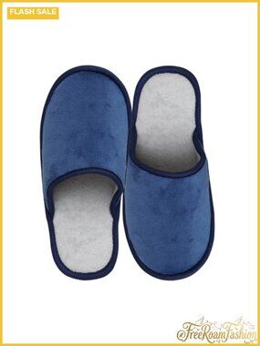 Ultralight Slip-On Spa Slippers Velour Terry Cloth Washable Non-Slip House Shoes